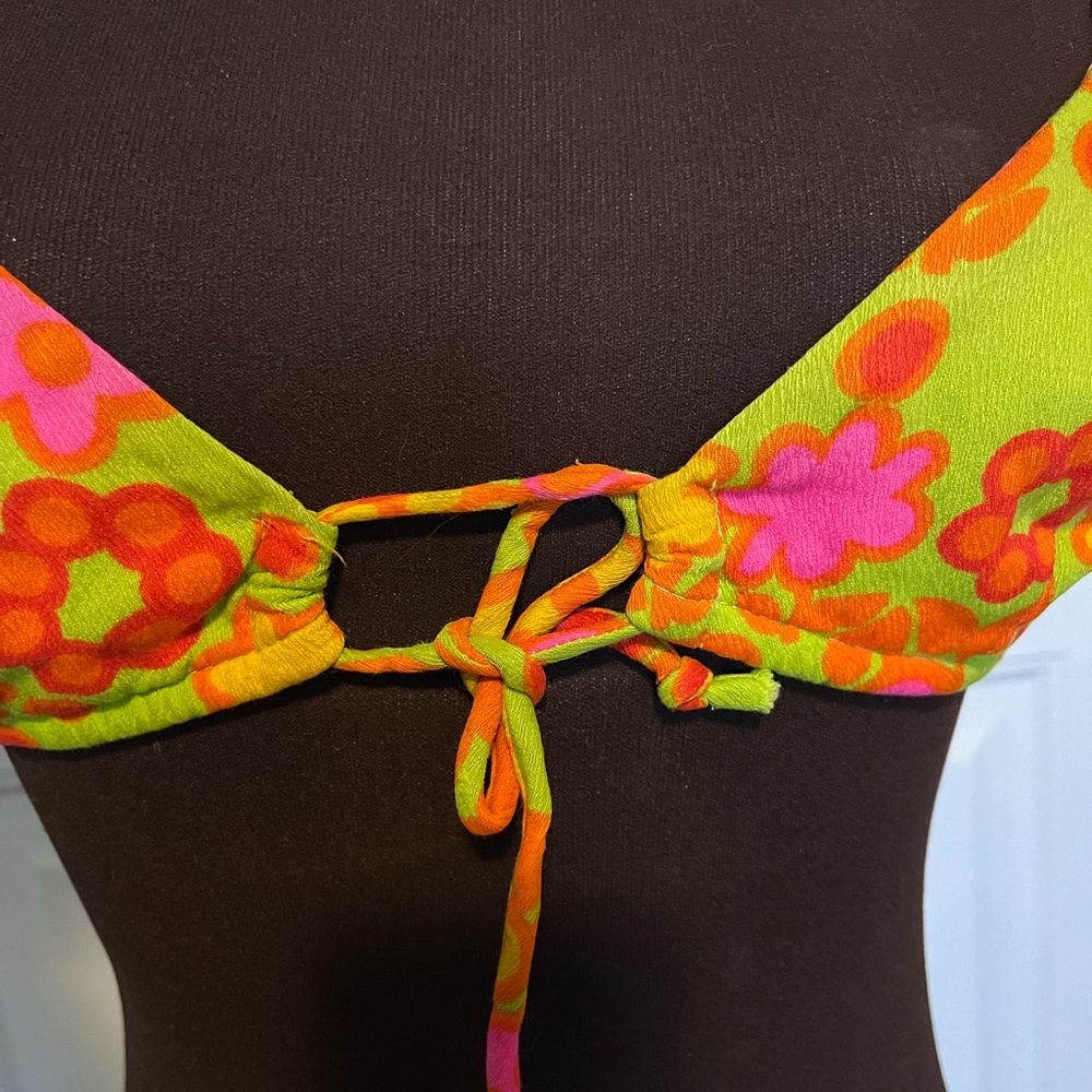 Vintage Floral Bikini Top